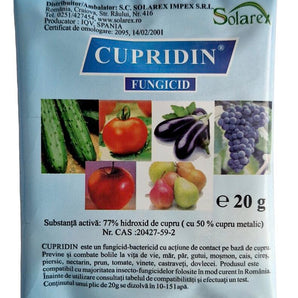 CUPRIDIN 50 % cupru din hidroxid de cupru 20 GR