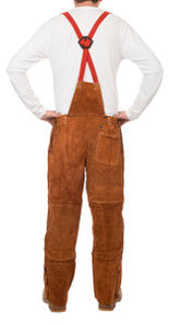 Lava Brown™ Pantaloni de sudură cu pieptar din şpalt de vită