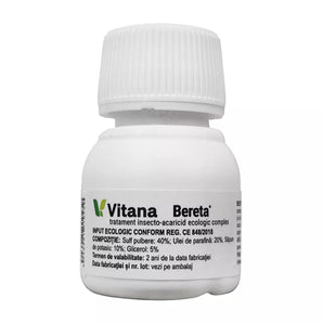Tratament Insecto-Acaricid BERETA®, Ecologic, Vitana - 25 ml, Acarieni, Trips, Afide, Paduchi testosi, Boli fungice